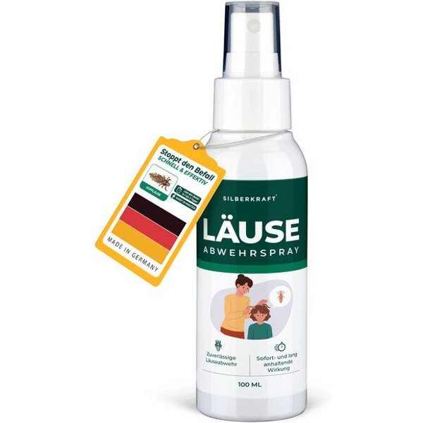 Silberkraft Kopfläusespray | Läuseabwehrspray Spray gegen Läuse / Kopfläuse