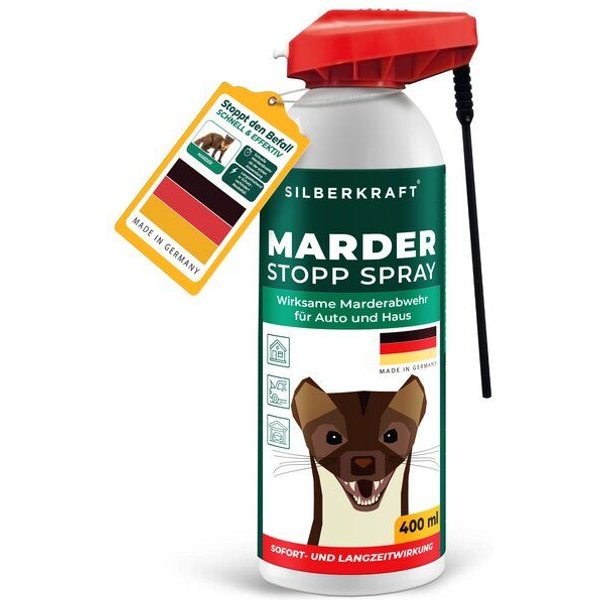 Silberkraft Marder-Stopp Spray: Hochwirksamer Marderschutz für dein Auto und Zuhause