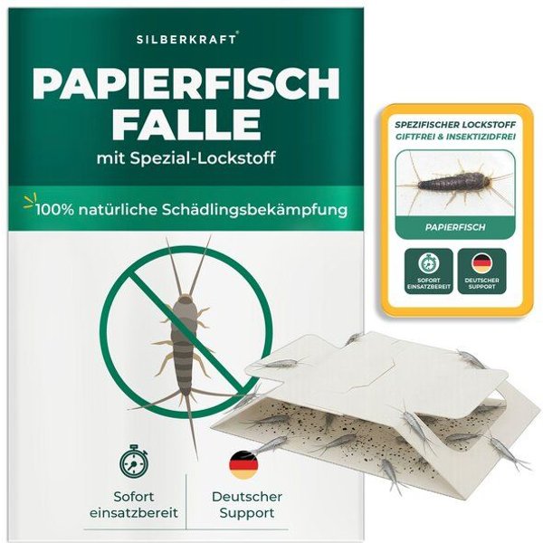 Silberkraft Papierfischfalle mit Spezial-Lockstoff