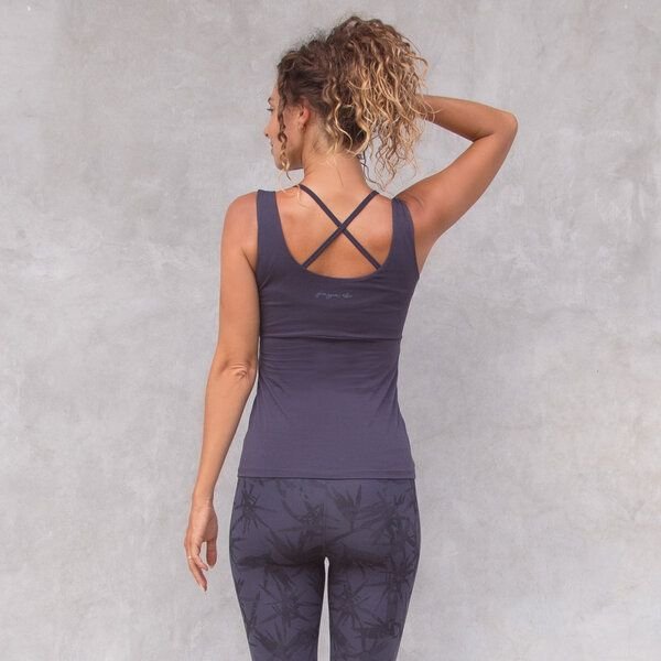 Jaya GAYATRI - Damen - Top für Yoga, Dance und Everyday mit Cache-Coeur vorne aus GOTS-zertifizierter Biobaumwolle