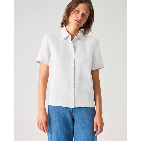 HempAge Kurzarmbluse Damen 100% Hanf