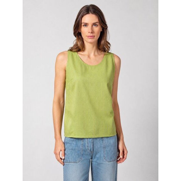 HempAge gestreiftes Tanktop Hanf/Biobaumwolle