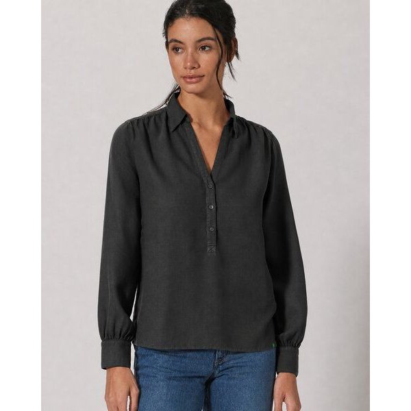 HempAge Damen Schlupfbluse Hanf/Biobaumwolle Normal Fit