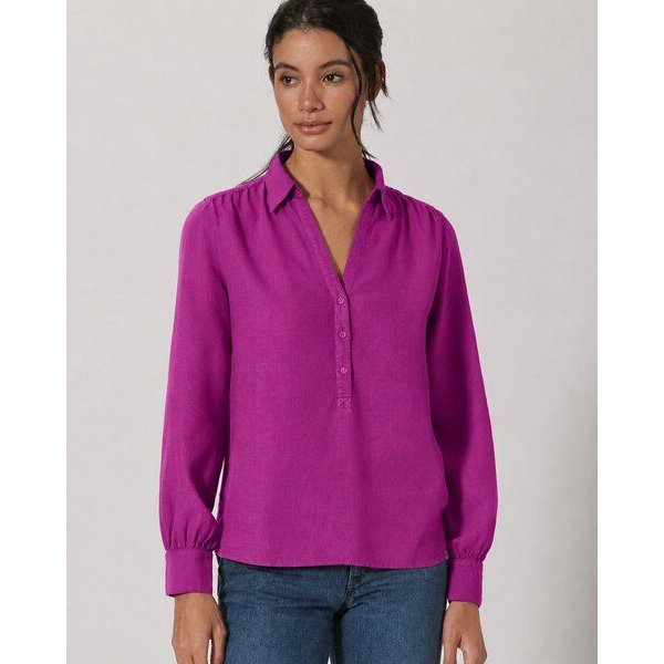 HempAge Damen Schlupfbluse Hanf/Biobaumwolle Normal Fit