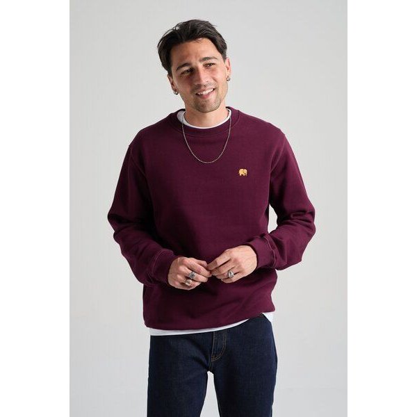 Trendsplant Organic Essential Sweatshirt Wine Red