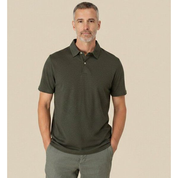 YTWOO Leichtes Herren Leinen Poloshirt