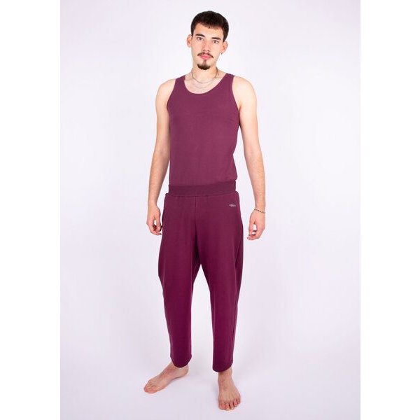 ÆVRIL Unisex Yogahose // Aubergine Red // Bio-Baumwolle