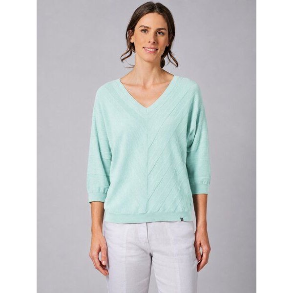 HempAge Pullover mit V-Ausschnitt Hanf/Biobaumwolle