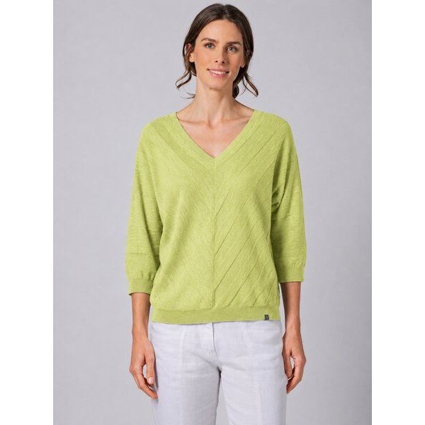 HempAge Pullover mit V-Ausschnitt Hanf/Biobaumwolle