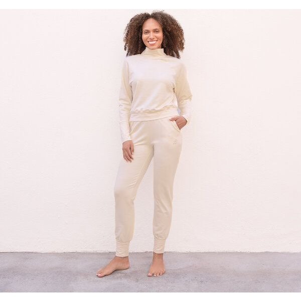 Jaya MANDY - Damen - perfekt sitzende Jogger-Pants für Yoga und Freizeit in softem French Terry aus elastischer Biobaumwolle