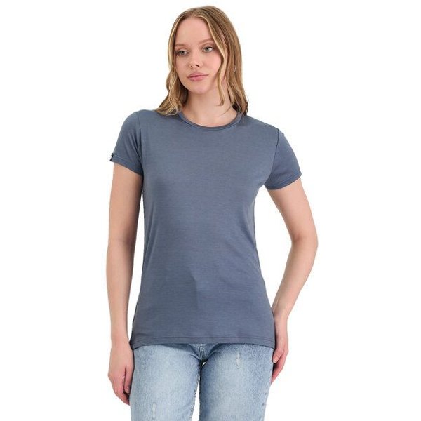 Woolona Rundhals-T-Shirt - Pera - 100% Merinowolle