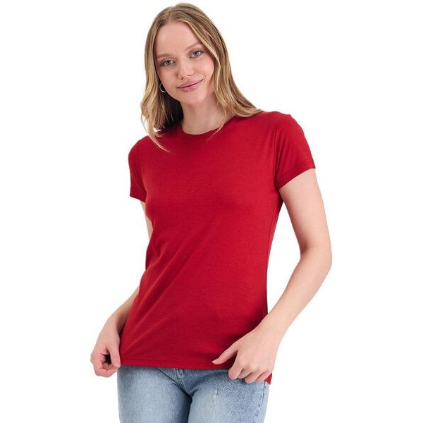 Woolona Rundhals-T-Shirt - Pera - 100% Merinowolle
