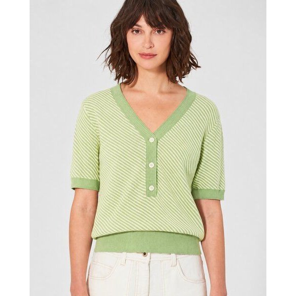 HempAge Damen Halbarmpullover Hanf/Biobaumwolle