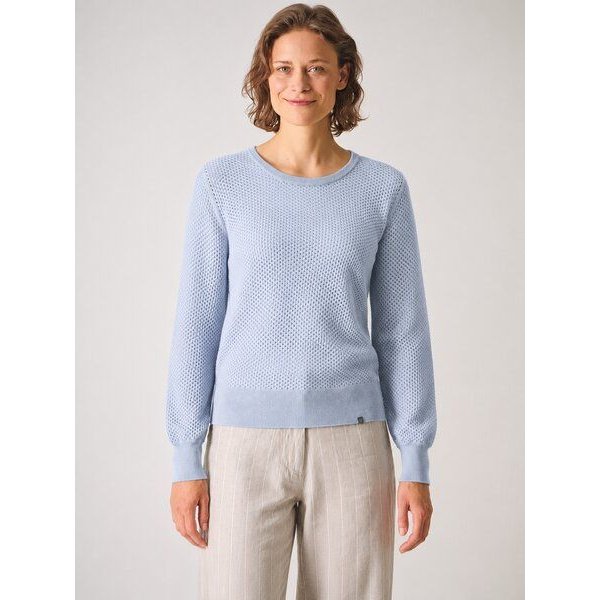 HempAge Damen Lochstrick Pullover Hanf/Biobaumwolle