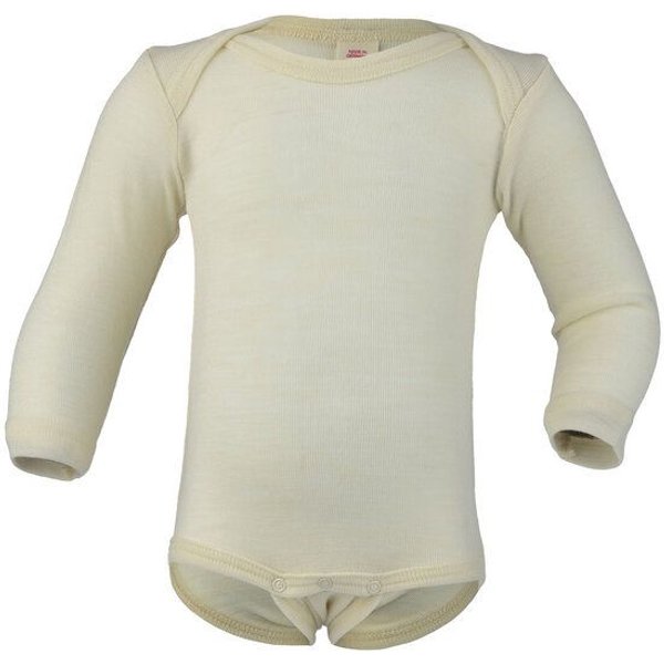 Engel natur Baby / Kinder Body Langarm Schurwolle kbT