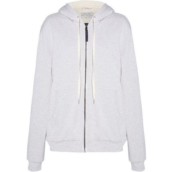 Will's Vegan Shop Kapuzenpulli mit Reißverschluss und Futter aus recyceltem veganem Shearling