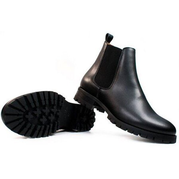 Will's Vegan Shop Luxe Chelsea-Stiefel für Damen in schwarz