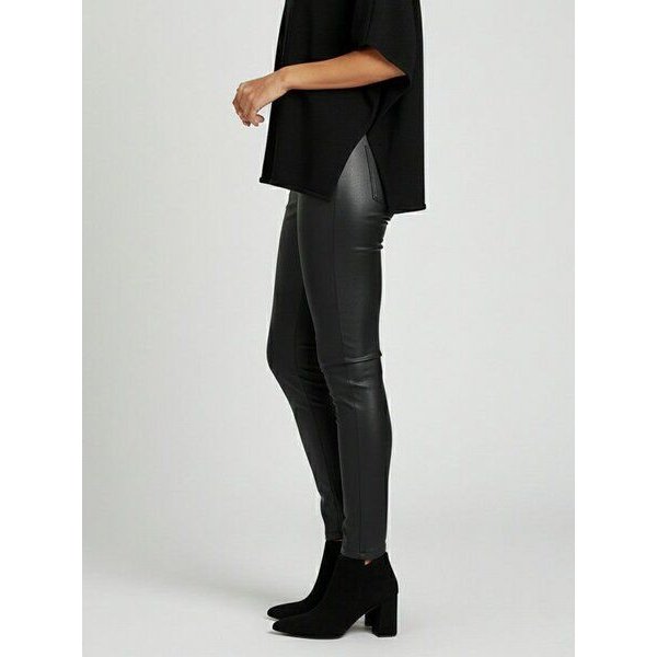 Will's Vegan Shop Spitz Zulaufende Stiefel Schwarz Veganes Wildleder Damen