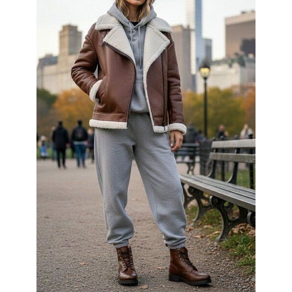 Will's Vegan Shop Arbeitsstiefel Kastanie Damen