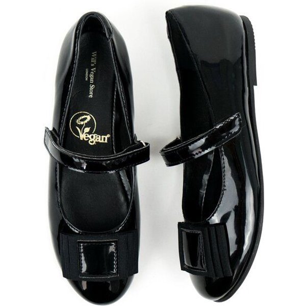 Will's Vegan Shop Kids Ballerinas Schwarz Mädchen