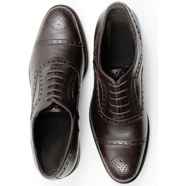 Will's Vegan Shop Goodyear Welt Brogues Dunkelbraun Herren