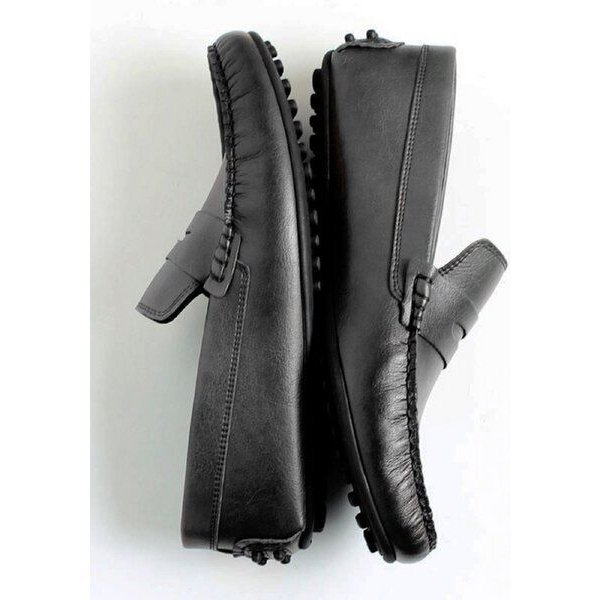 Will's Vegan Shop Penny Driving Loafers Schwarz Herren