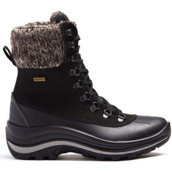 Will's Vegan Shop WVSport Wasserdicht Schneestiefel in Schwarz für Frauen