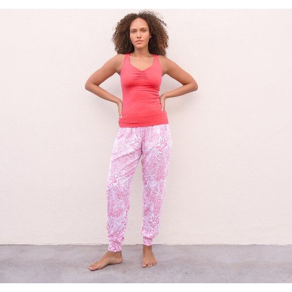 Jaya ANANDA ROSEBIRD & FLOWERS - Damen - Sommerhose für Yoga und Freizeit
