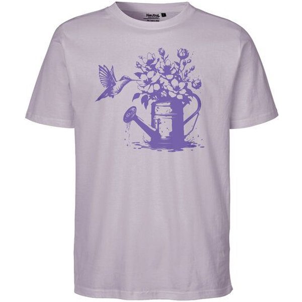HANDGEDRUCKT "Gartenfreude" Unisex T-Shirt Neutral