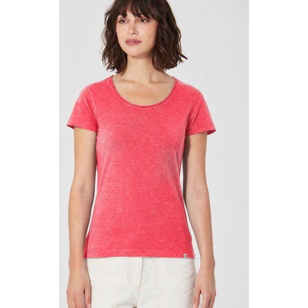 HempAge Damen T-Shirt mit Rollsaum Hanf/Bio-Baumwolle