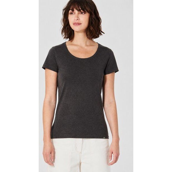 HempAge Damen T-Shirt mit Rollsaum Hanf/Bio-Baumwolle