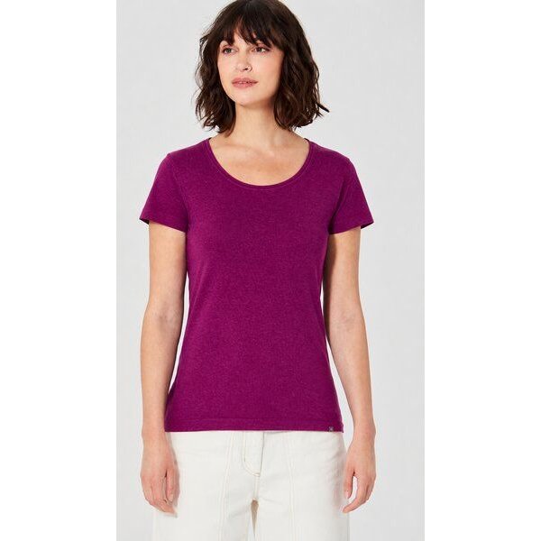 HempAge Damen T-Shirt mit Rollsaum Hanf/Bio-Baumwolle