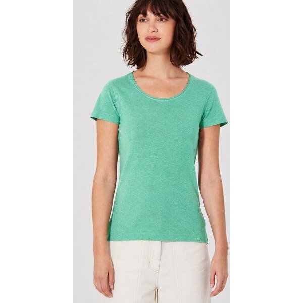 HempAge Damen T-Shirt mit Rollsaum Hanf/Bio-Baumwolle