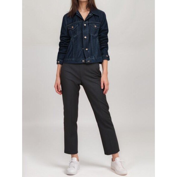 Will's Vegan Shop Recycelte Denim-Jacke Damen