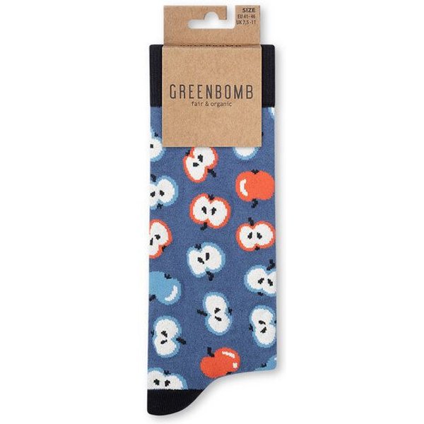 GREENBOMB Apples Socks - Lässige Socken aus Bio-Baumwoll Mix / hochwertiger Print / Fair & Vegan