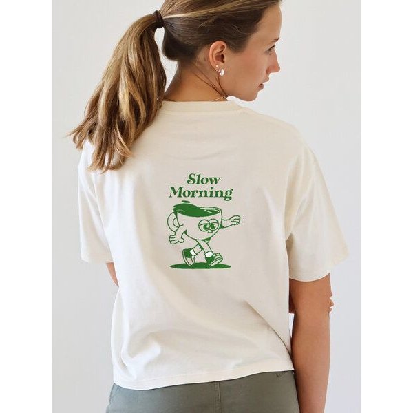 Kultgut Artdesign Boxy-Style Shirt aus Bio-Baumwolle/ Slow Morning