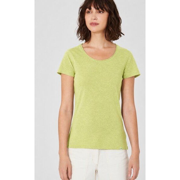 HempAge Damen T-Shirt mit Rollsaum Hanf/Bio-Baumwolle