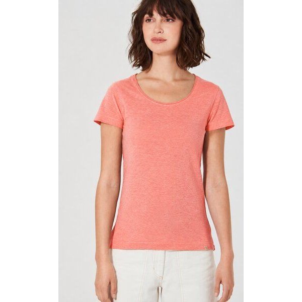 HempAge Damen T-Shirt mit Rollsaum Hanf/Bio-Baumwolle