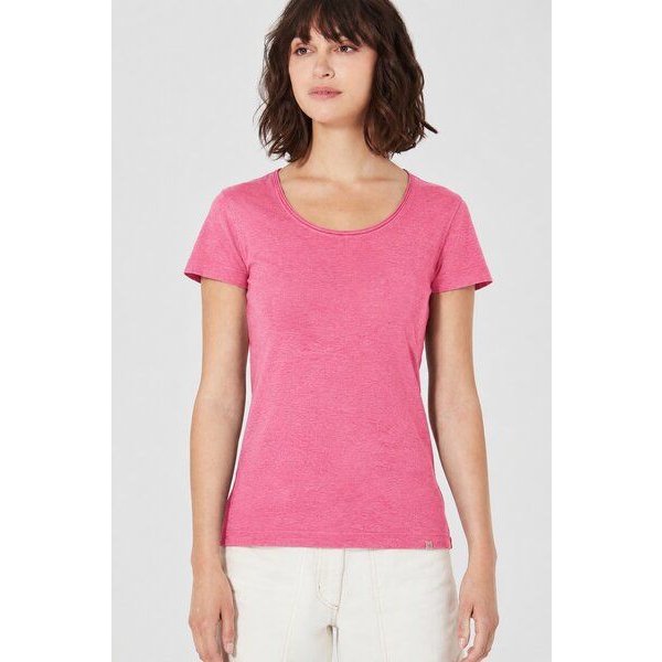 HempAge Damen T-Shirt mit Rollsaum Hanf/Bio-Baumwolle