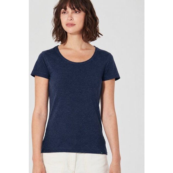 HempAge Damen T-Shirt mit Rollsaum Hanf/Bio-Baumwolle