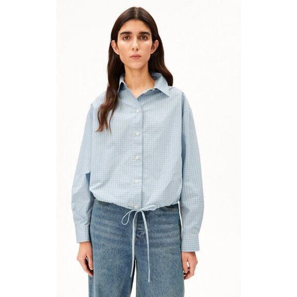ARMEDANGELS MINI-CHECK Damen Bluse aus 100% Bio-Baumwolle