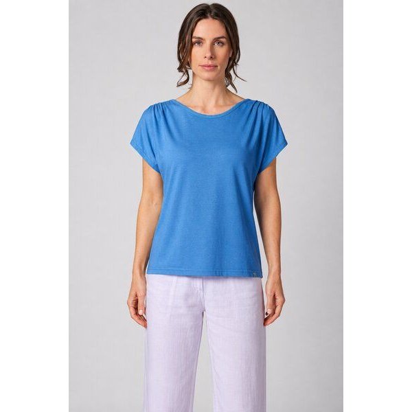 HempAge Ärmelloses Damen-Shirt mit U-Boot Halsausschnitt Hanf/Biobaumwolle