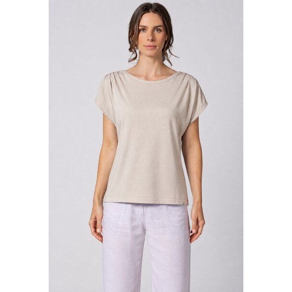 HempAge Ärmelloses Damen-Shirt mit U-Boot Halsausschnitt Hanf/Biobaumwolle
