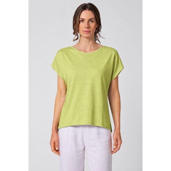 HempAge Ärmelloses Damen-Shirt mit U-Boot Halsausschnitt Hanf/Biobaumwolle