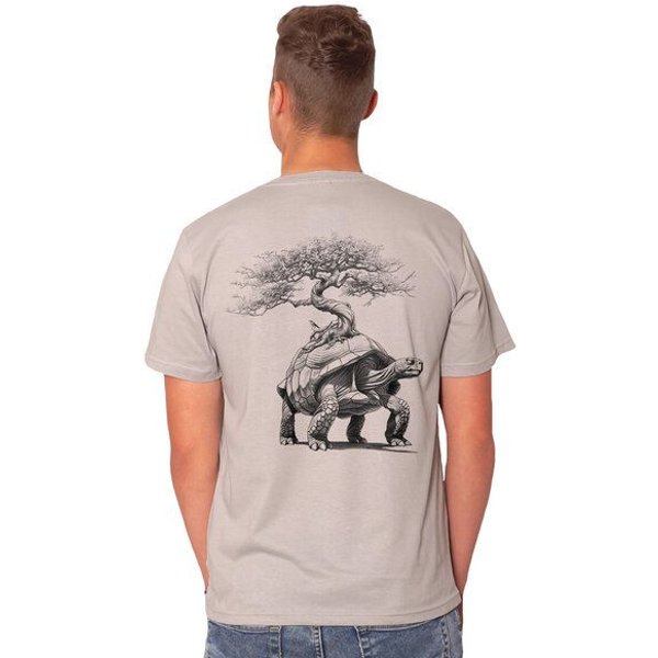 HANDGEDRUCKT RESTPOSTEN "Lange Reise" Männer T-Shirt Earth Positive