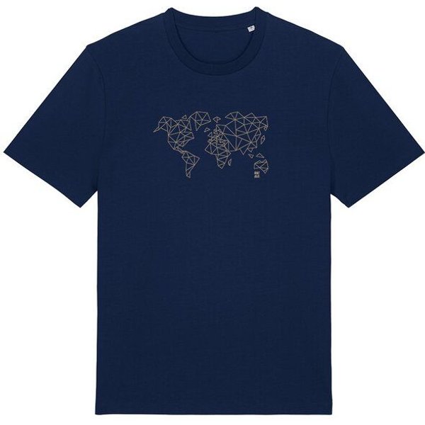 Kultgut T-Shirt mit Motiv / Worldmap