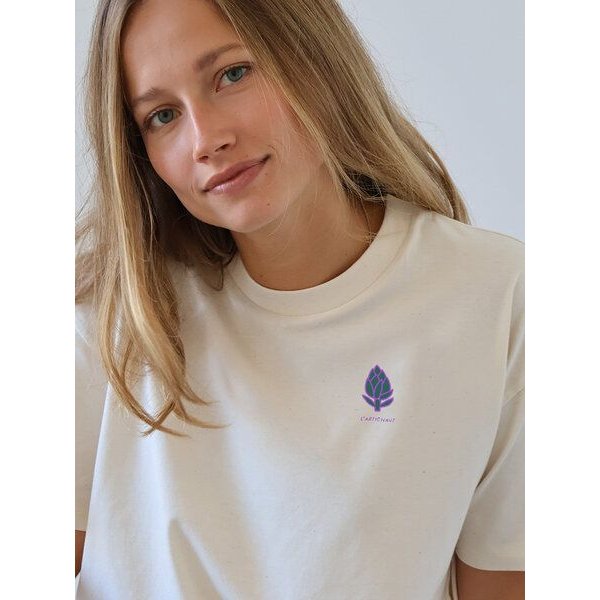 Kultgut Artdesign Boxy-Style Shirt aus Bio-Baumwolle / l'artichaut