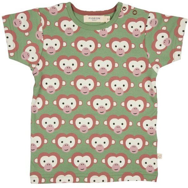 Pigeon by Organics for Kids Kinder-Kurzarmshirt mit Aufdruck