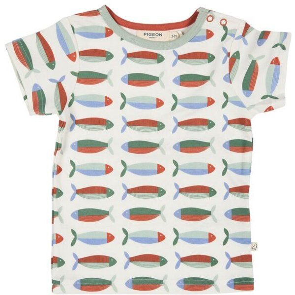 Pigeon by Organics for Kids Kinder-Kurzarmshirt mit Aufdruck