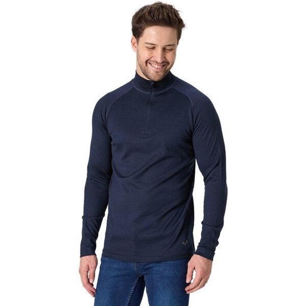 Woolona 100% Merinowolle Pullover BORA 1/4 Zip Herren - 250g/m²